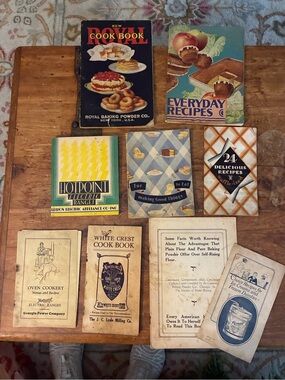 Vintage Depression Era. 1910-1926:  9 - Promotional Cookbooks/Kitchen Mementos,